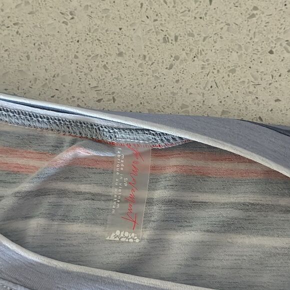 NWT Free People Tempo Mode Striped Sleeveless Muscle Tee Ruched Breathable - Picture 10 of 13